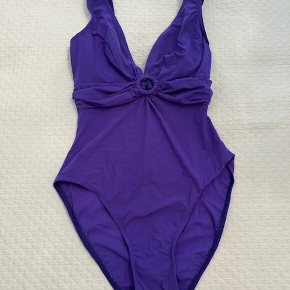 Ladies Karla Colletto 1-Piece Swim Suit in Purple - Picture 1 of 4